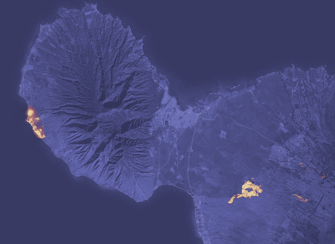 A map of a volcano
